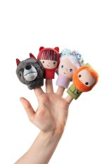 Lilliputiens - set prstových maňásků - Červená Karkulka