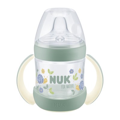 NUK For Nature Babyflasche zum Lernen mit Temperaturkontrolle, grün 150 ml