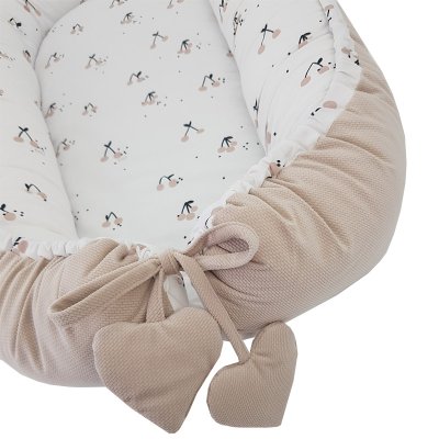 ÖKO Babynest Baumwolle Velvet Cherry 90x60cm