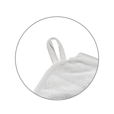 BABYONO Handtuch mit Kapuze und Griffen Bambus grau 100x100 cm