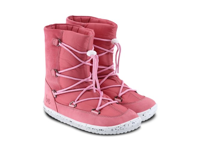Be Lenka Pantofi de iarnă pentru copii desculți Snowfox Kids 2.0 - Rose Pink