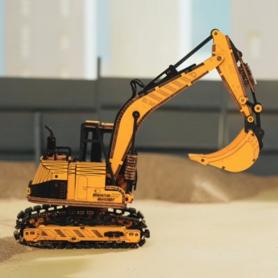 RoboTime 3D Rompecabezas de Madera Mecánico Excavadora