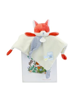 Doudou Zestaw prezentowy Pluszowy otulacz lisek Romarin 27 cm