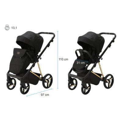 ADAMEX Wózek wielofunkcyjny Quantum Special Edition Black/Rosegold
