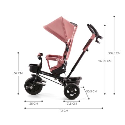 KINDERKRAFT Aveo tricikli, rózsaszín
