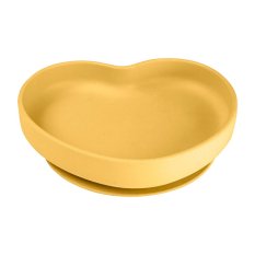 CANPOL BABIES Silicone plate with suction cup Heart yellow