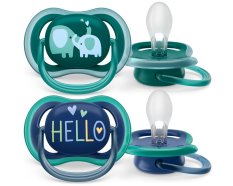 Philips AVENT Sucette Ultra air 18m+ garçon (éléphant), 2 pc