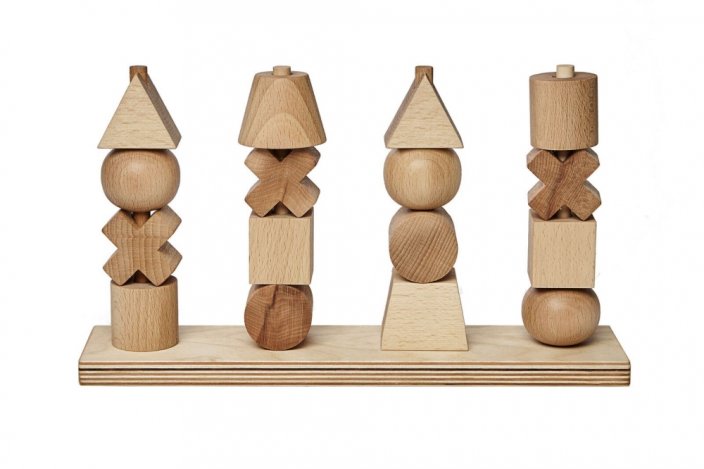 Wooden Story byggtorn XL - Naturliga