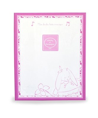 Doudou Darilni set - Glasbena igrača roza zajček 17 cm
