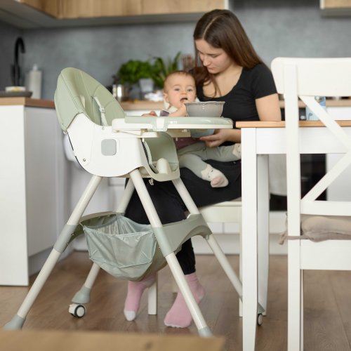 Детски стол за хранене 2 в 1 - Розов - разопакован без повреди