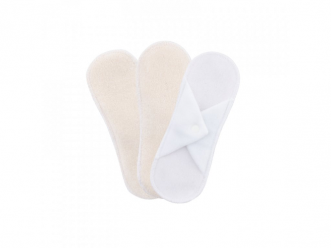 Fabric panty liners made of organic cotton, snaps - 3 pcs