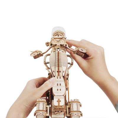 RoboTime 3D fa mechanikus modell motorkerékpár Cruiser
