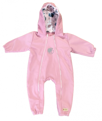 Monkey Mum® Softshell jumpsuit with membrane – Sugar animals - size 62/68, 74/80
