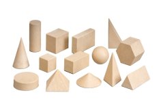 Wissner Holz-Set geometrischer Körper, 14-teilig