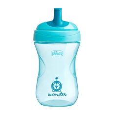 Cana CHICCO Advanced cu muștiuc de paie 266 ml verde 12m+