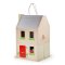 Bigjigs Toys Aufklappbares Puppenhaus mit Zubehör