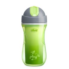 CHICCO Hrneček Sport termo s brčkem 266 ml zelený 14m+