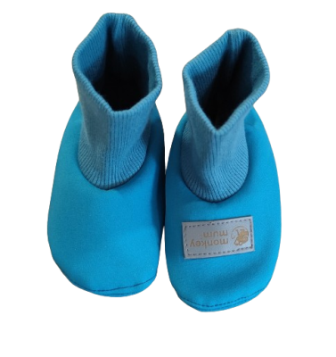Monkey Mum® Softshell baby booties with membrane - Happy lizard