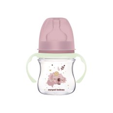 CANPOL BABIES Anti-Kolik-Flasche mit leuchtenden Griffen EasyStart Sleepy Koala 120 ml rosa