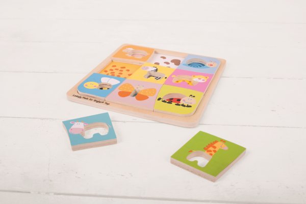 Bigjigs Toys Houten Inlegpuzzel 9 Dieren