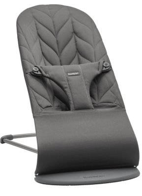 BABYBJÖRN Babywippe Bliss Anthrazit Petal Woven, dunkelgraues Gestell