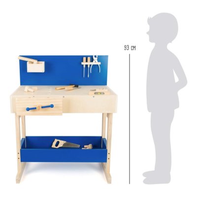 small foot Kinderwerkbank blau mit Zubehör