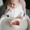 BABYONO Silikonnapf mit Saugnapf – rosa ab 6 Monaten