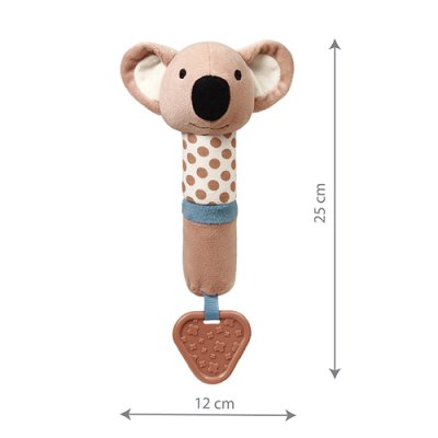 BABYONO Piszcząca zabawka z gryzakiem Koala Charlie 3m+