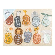 small foot Puzzle ad incastro con numeri Safari