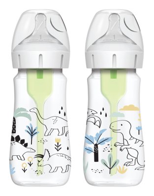 DR.BROWN'S Babyflasche Anti-Kolik Weithals Dino 270ml, 2 Stück (WB92026)