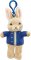 Rainbow Pluche sleutelhanger konijntje Peter in blauwe jas