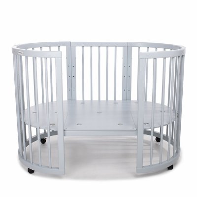 MIMIKO Round 9in1 Mitwachsendes Kinderbett rund grau