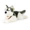 Rappa Câine de pluș husky cu zgardă culcat 60 cm ECO-FRIENDLY