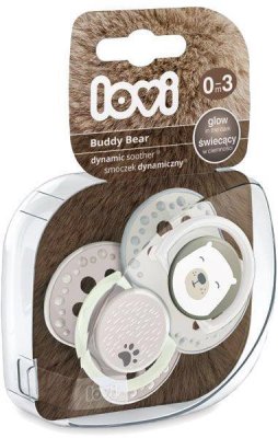 Schnuller Silikon symmetrisch dynamisch Buddy Bear 0-2M 2 Stk