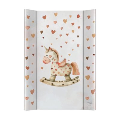 CEBA BABY Wickelauflage 2-seitig mit fester Platte (50x70) Ultra Light Rocking Horse
