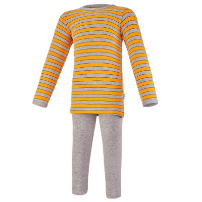 Pijama DR slip Outlast® - faixa cinza-laranja/mescla cinza