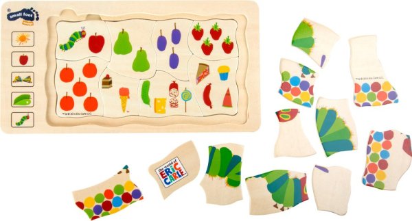small foot Houten insteekpuzzel hongerige rups