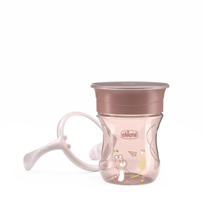CHICCO Šalica 360 Perfect X s ručkama pink, 12mj+