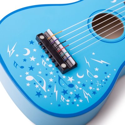 Tidlo Holzgitarre Stern blau