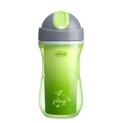 Caneca térmica CHICCO Sport com canudo 266 ml verde 14m+