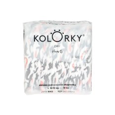 KOLORKY DAY Scutece de unică folosință eco, inimă L (8-13 kg) 19 buc