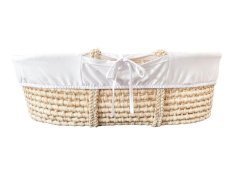 AHOJBABY Покривало за кошница Baby Moses Органичен памук Бяло