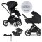 EASYWALKER Kočárek kombinovaný Zoey Pure Black + CBX By CYBEX Aton B2 i-Size + základna