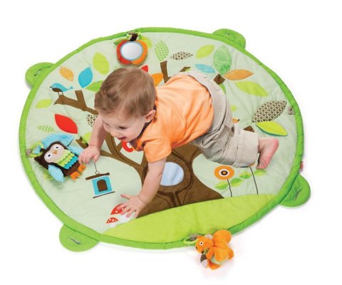 SKIP HOP Speeldeken 5 speeltjes, kussen Treetop Friends groenbruin 0m+