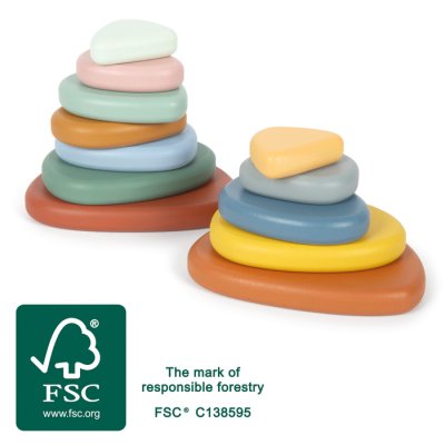 small foot Montessori piedras de río Juego de equilibrio