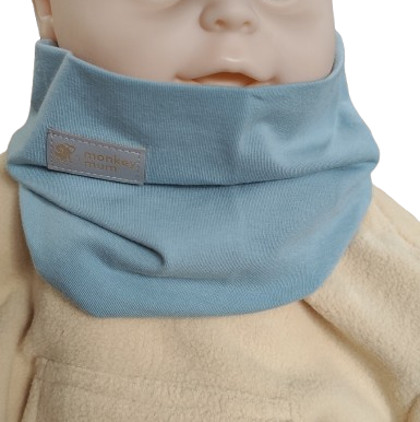 Ovratni trak Monkey Mum® - Svetlo moder
