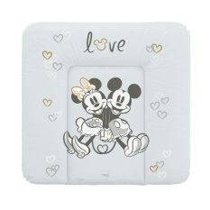 CEBA Aankleedkussen zacht voor ladekast (75x72) Disney Minnie & Mickey Grijs