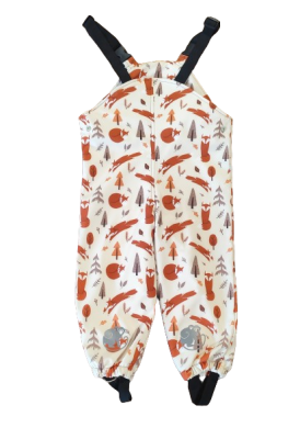 Monkey Mum® Salopette pantaloni in softshell con membrana - Giochi di volpe