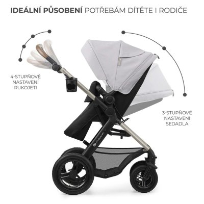 KINDERKRAFT Kombikinderwagen Moov 2 Air 3in1 Moonlight Grey