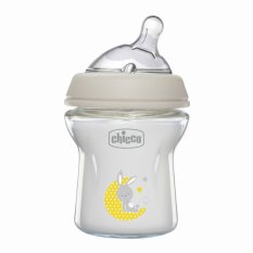 CHICCO Baby glass bottle Natural Feeling 150 ml neutral 0m+